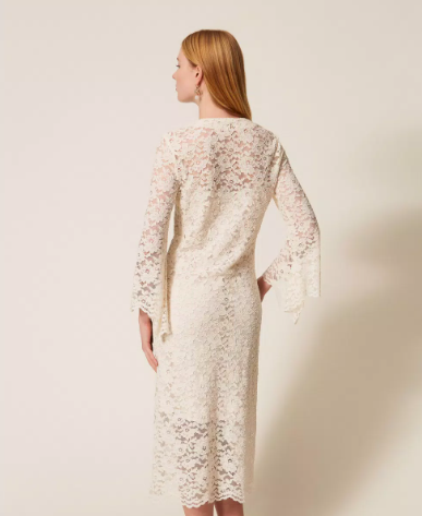 Abito longuette in pizzo