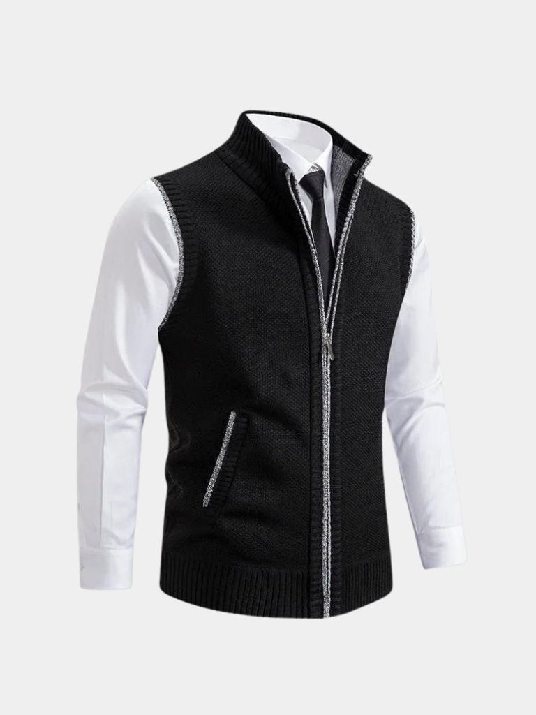 Gilet Elegante con Zip Intera - Roma Essenza
