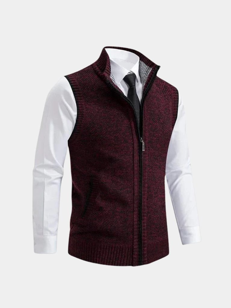 Gilet Elegante con Zip Intera - Roma Essenza