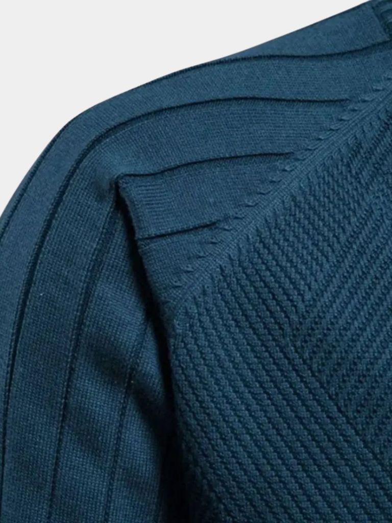 Cardigan Maglione Jacquard con Zip - Roma Essenza