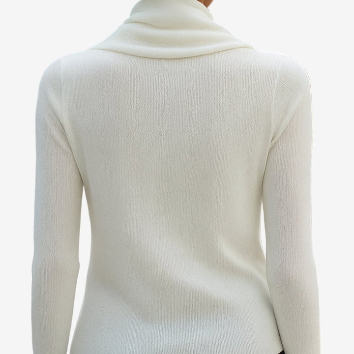 Patricia™ Maglione con collo drappeggiato