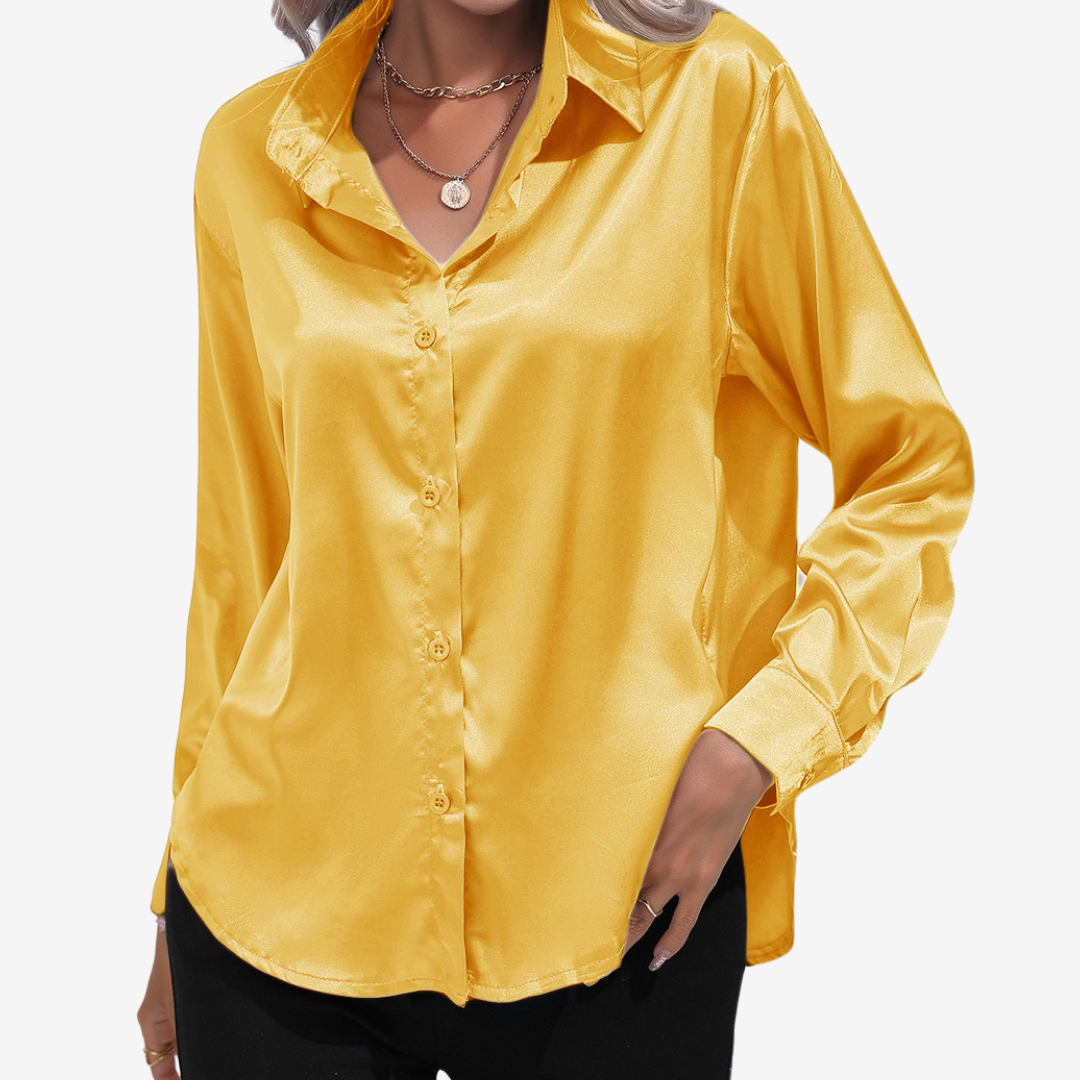 Alvira™ Elegante camicia di seta