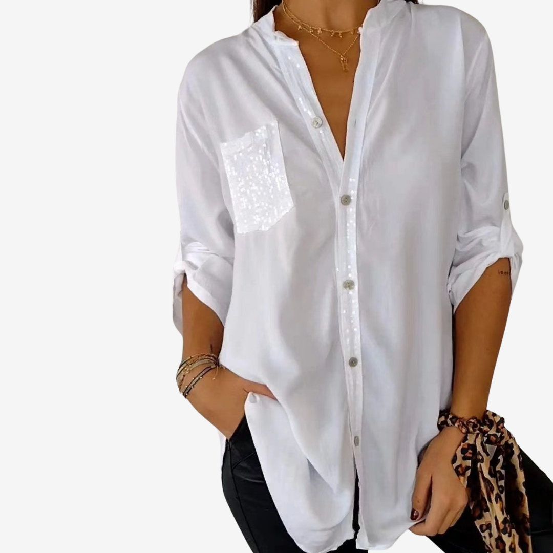 Elyn™ Camicia con tasca con paillettes