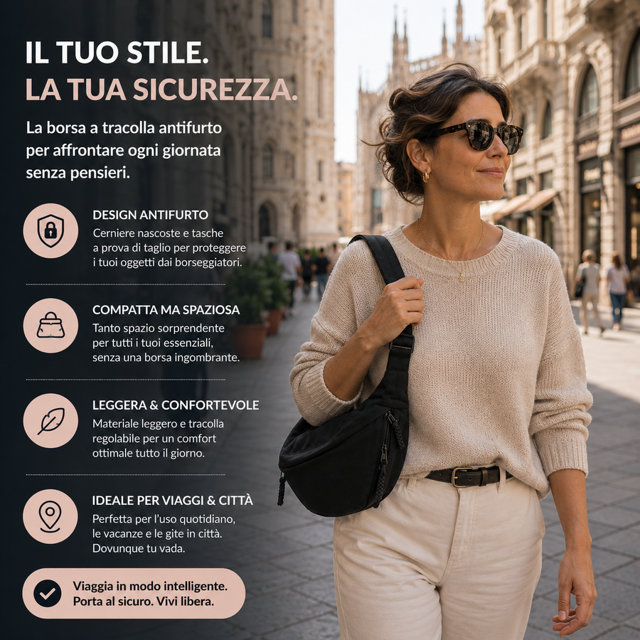 Giulia | Borsa a Spalla Nero