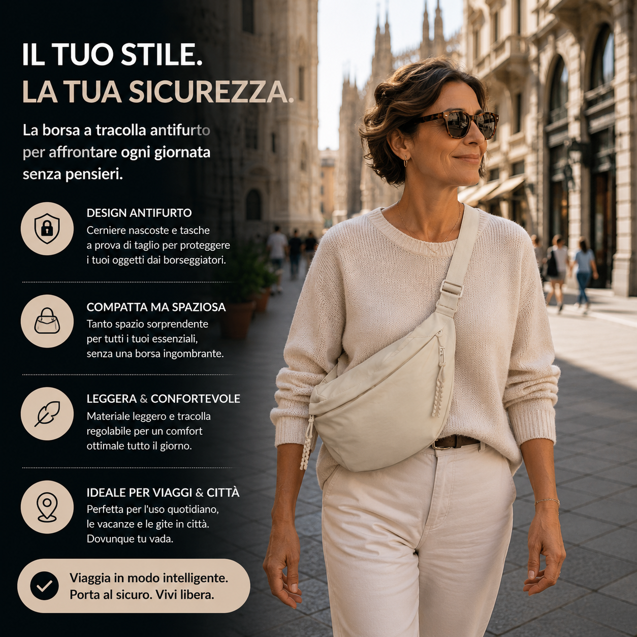 Giulia | Borsa a Spalla Beige
