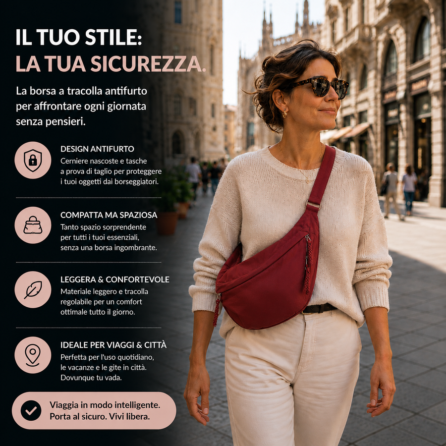 Giulia | Borsa a Spalla Bordeaux