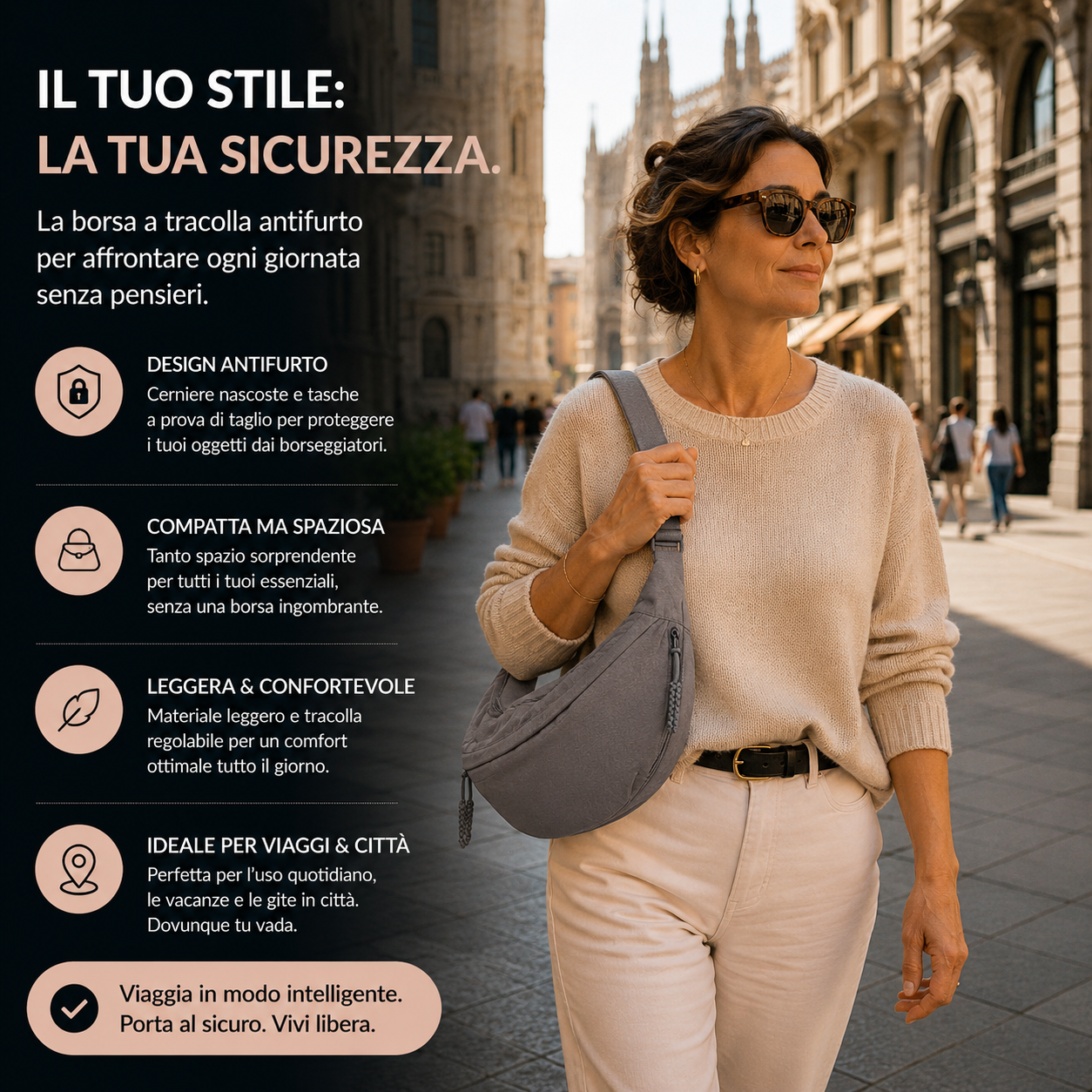 Giulia | Borsa a Spalla Grigio