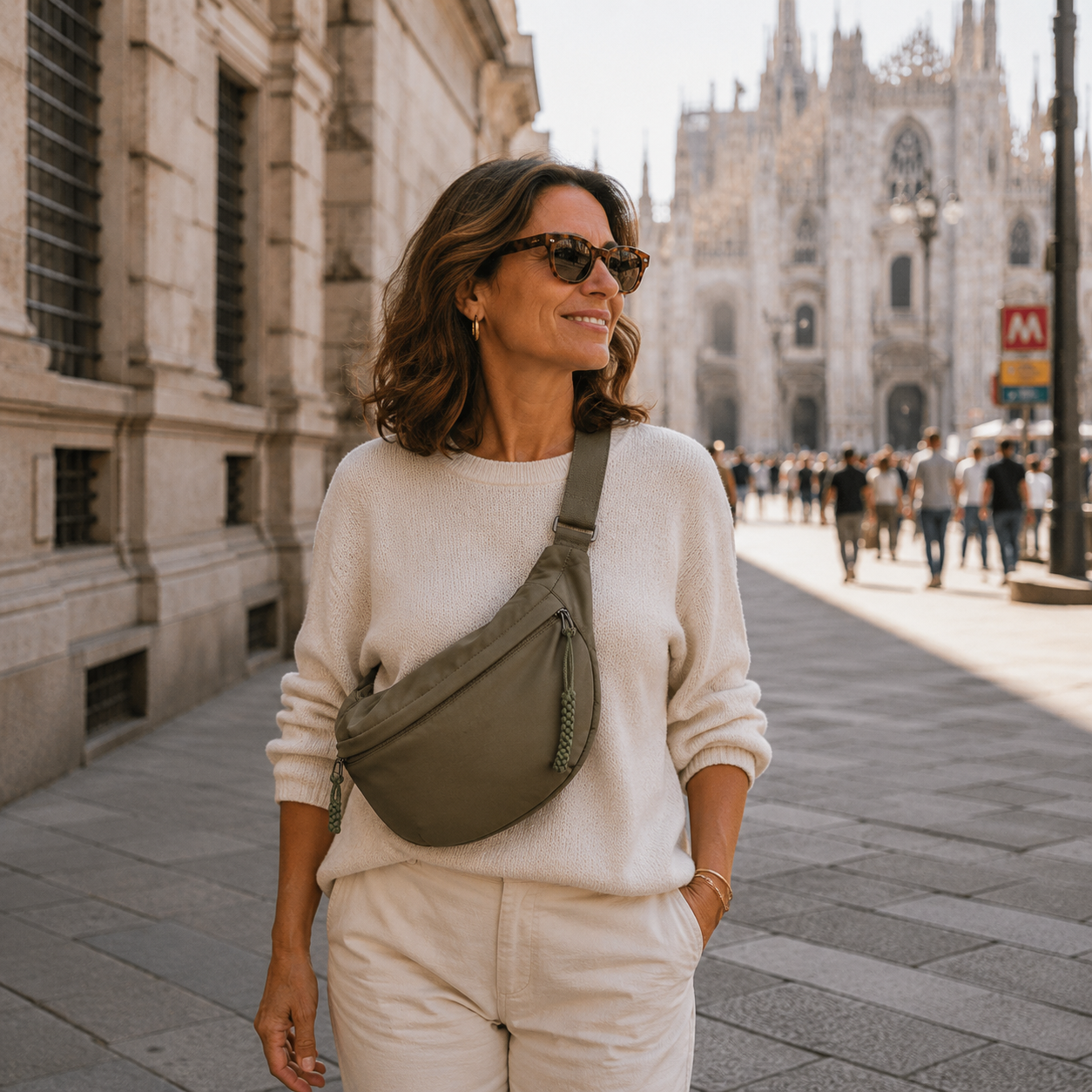 Giulia | Borsa a Spalla Verde Oliva