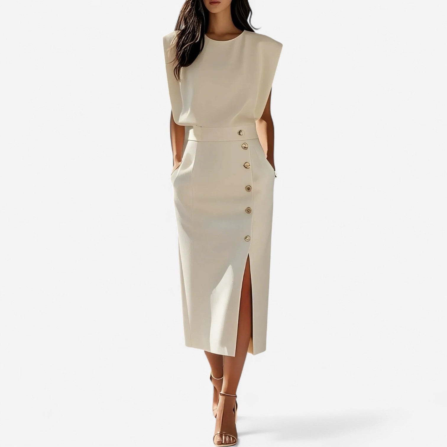 Stéphanie™ Tuta strutturata chic