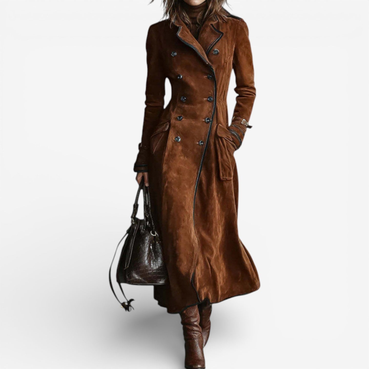 Nathaly™ Trench in pelle scamosciata