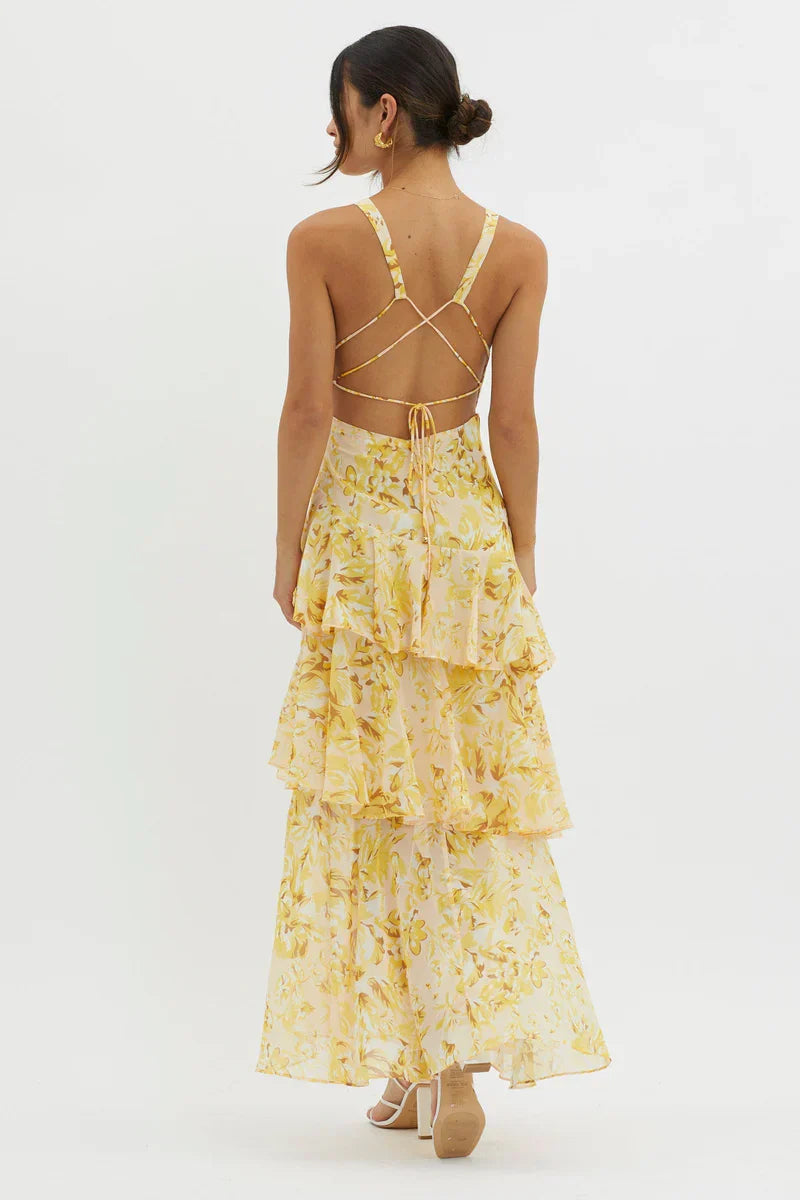 LISA | Abito midi floreale elegante