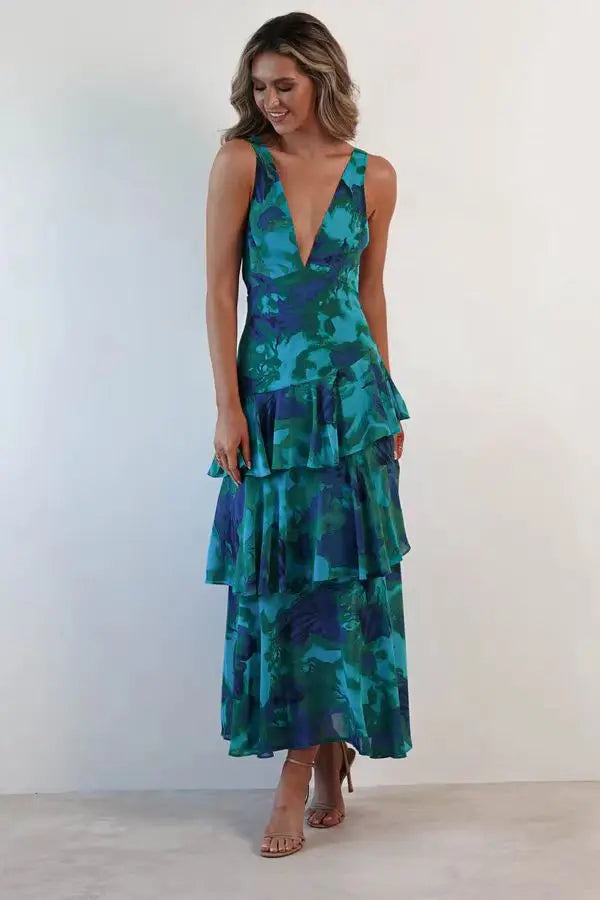 LISA | Abito midi floreale elegante