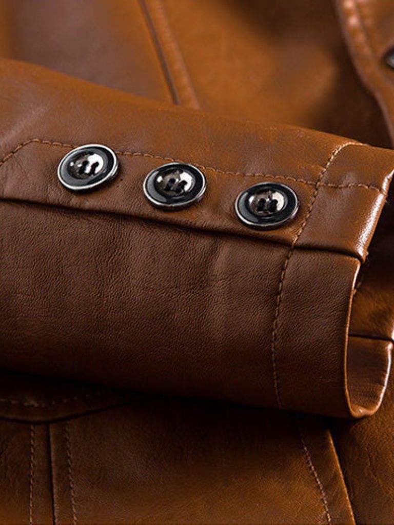Giacca in Pelle Caramello Bold - Roma Essenza