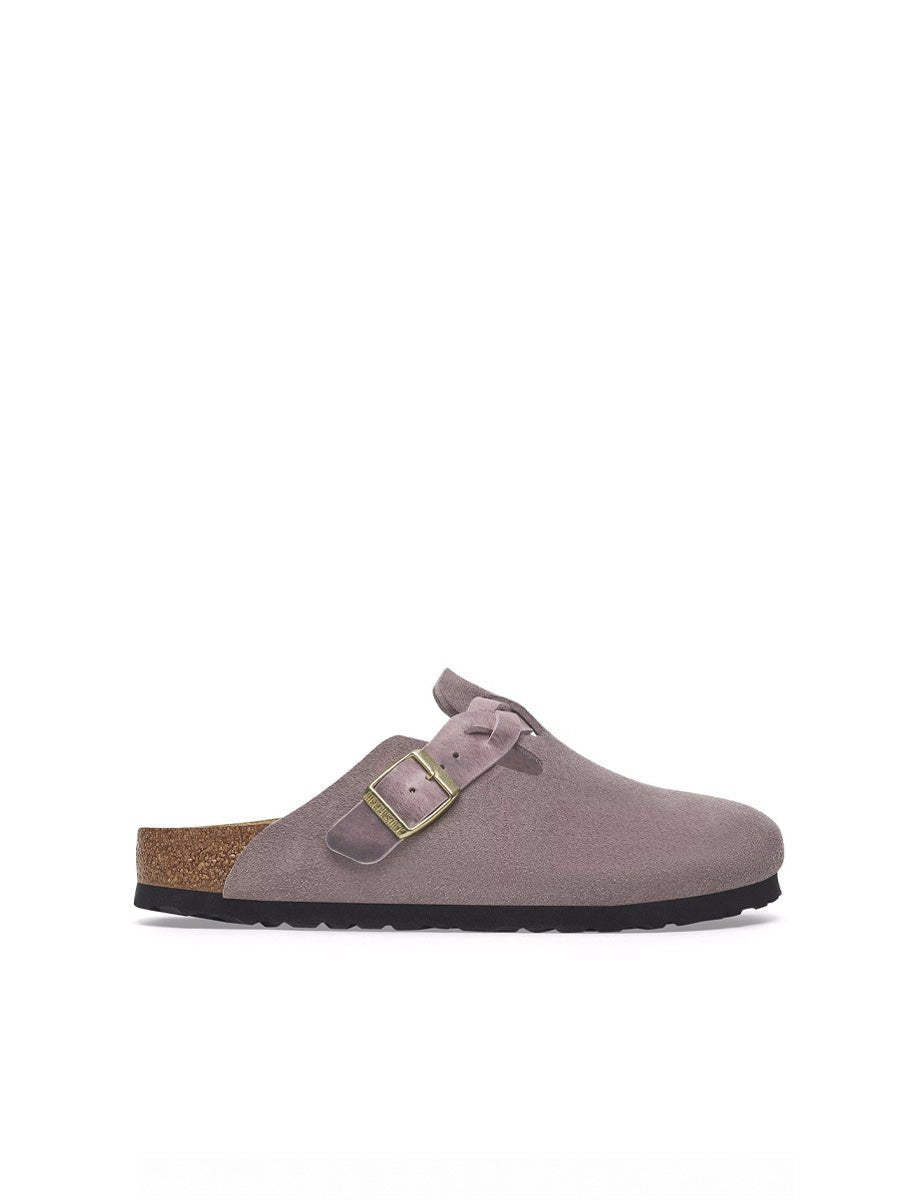 ciabatta boston braided suede lea faded purple