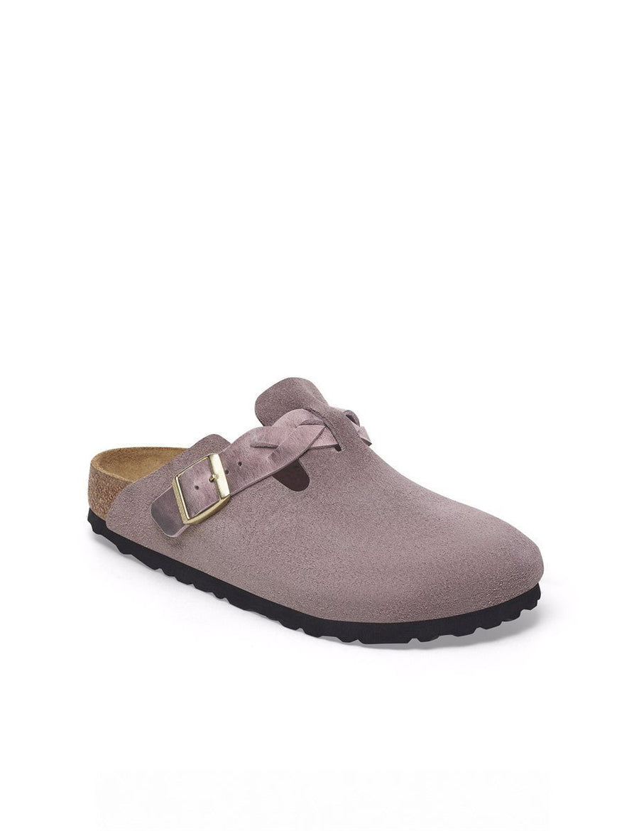 ciabatta boston braided suede lea faded purple