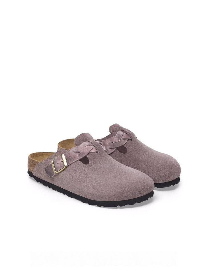 ciabatta boston braided suede lea faded purple