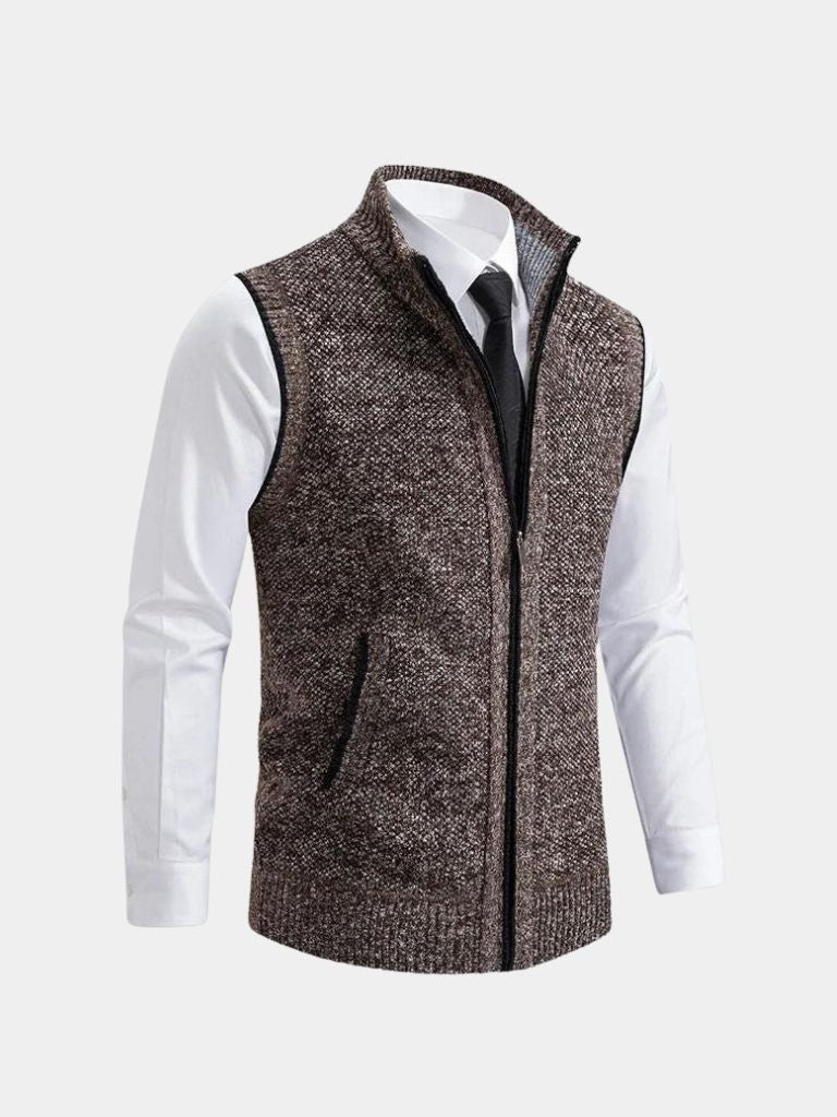 Gilet Elegante con Zip Intera - Roma Essenza