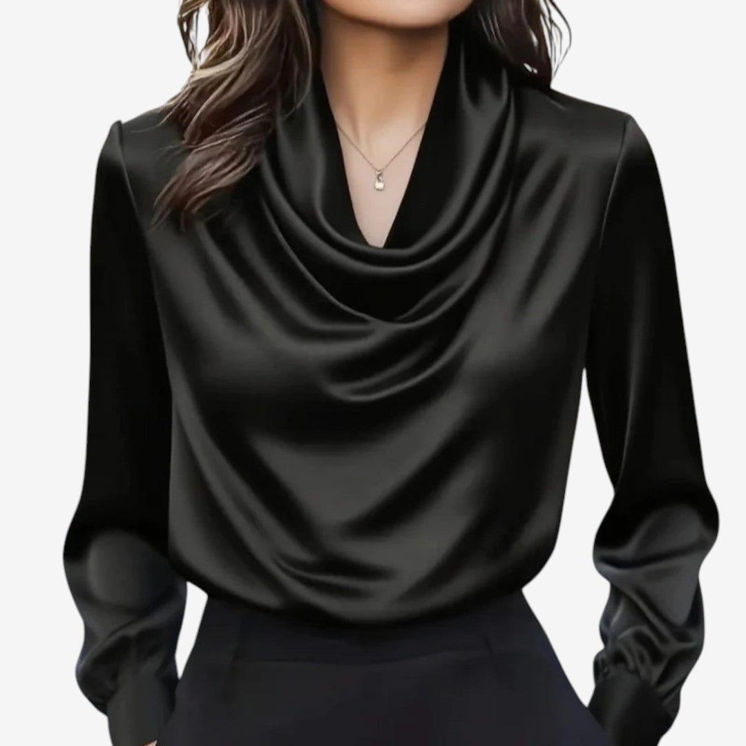 Katia™ Camicetta con colletto drappeggiato