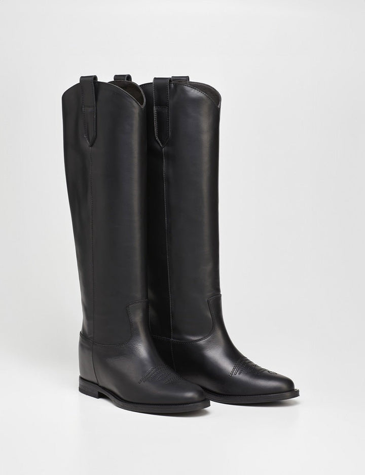 stivale texano nero