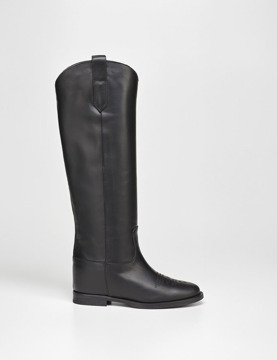 stivale texano nero