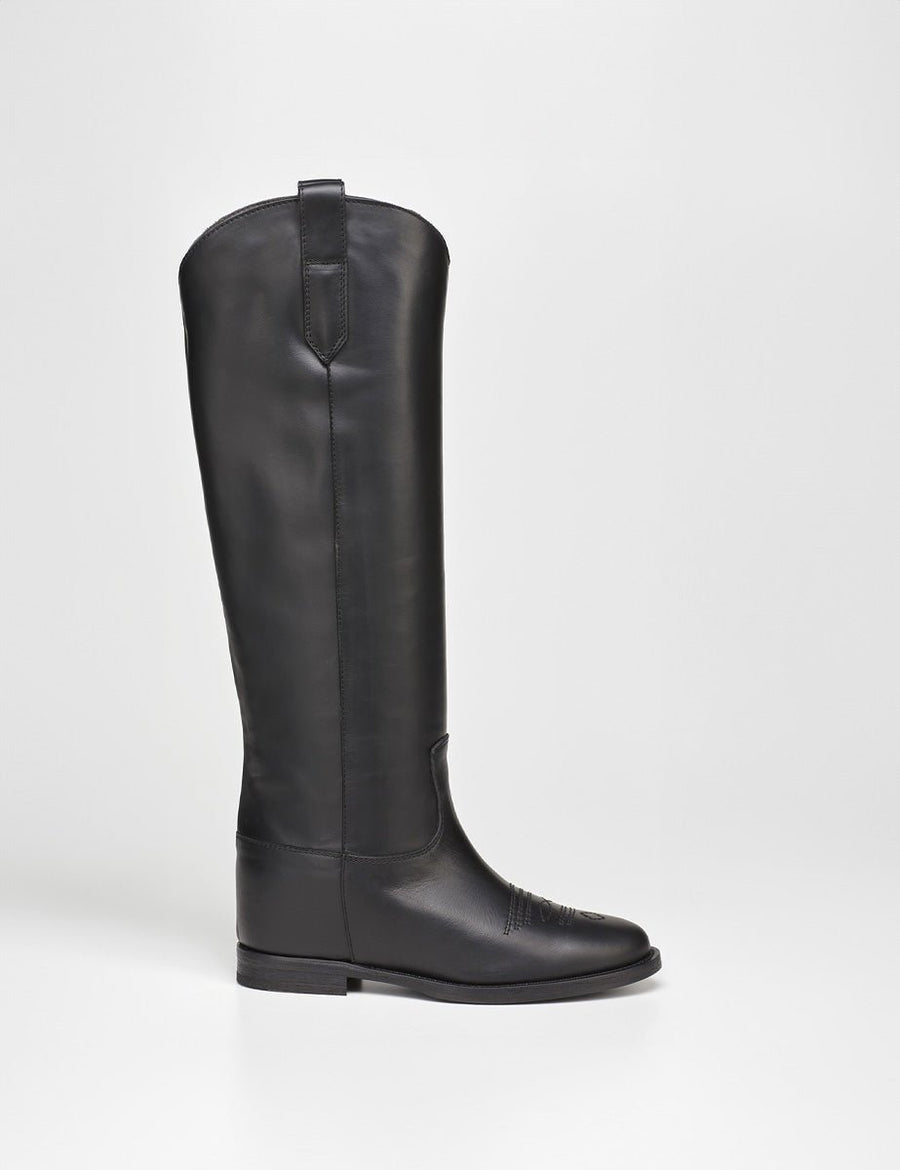 stivale texano nero